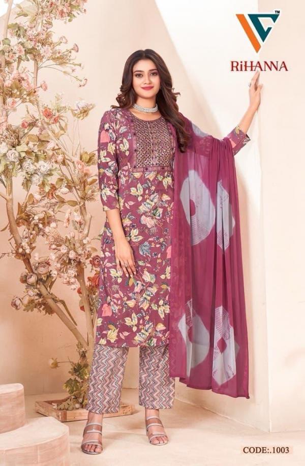 Vandana Rihanna Vol-1 – Kurti Pant With Dupatta